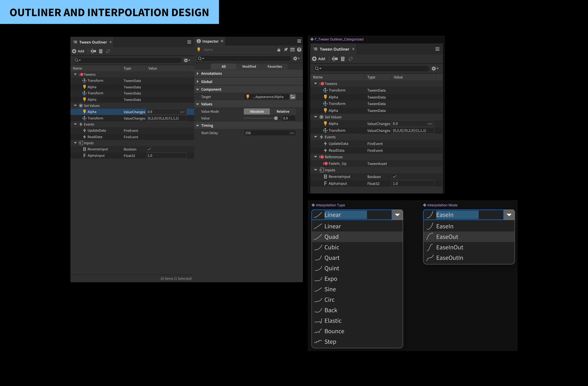 Final redesigned Tween Asset Editor - view 3