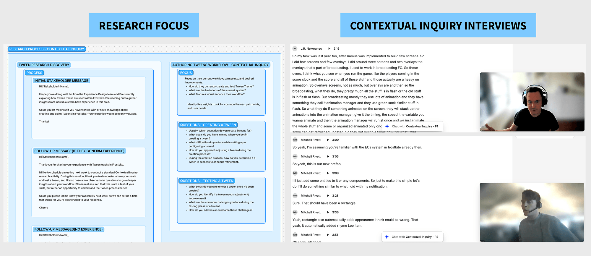 Contextual inquiry session 1