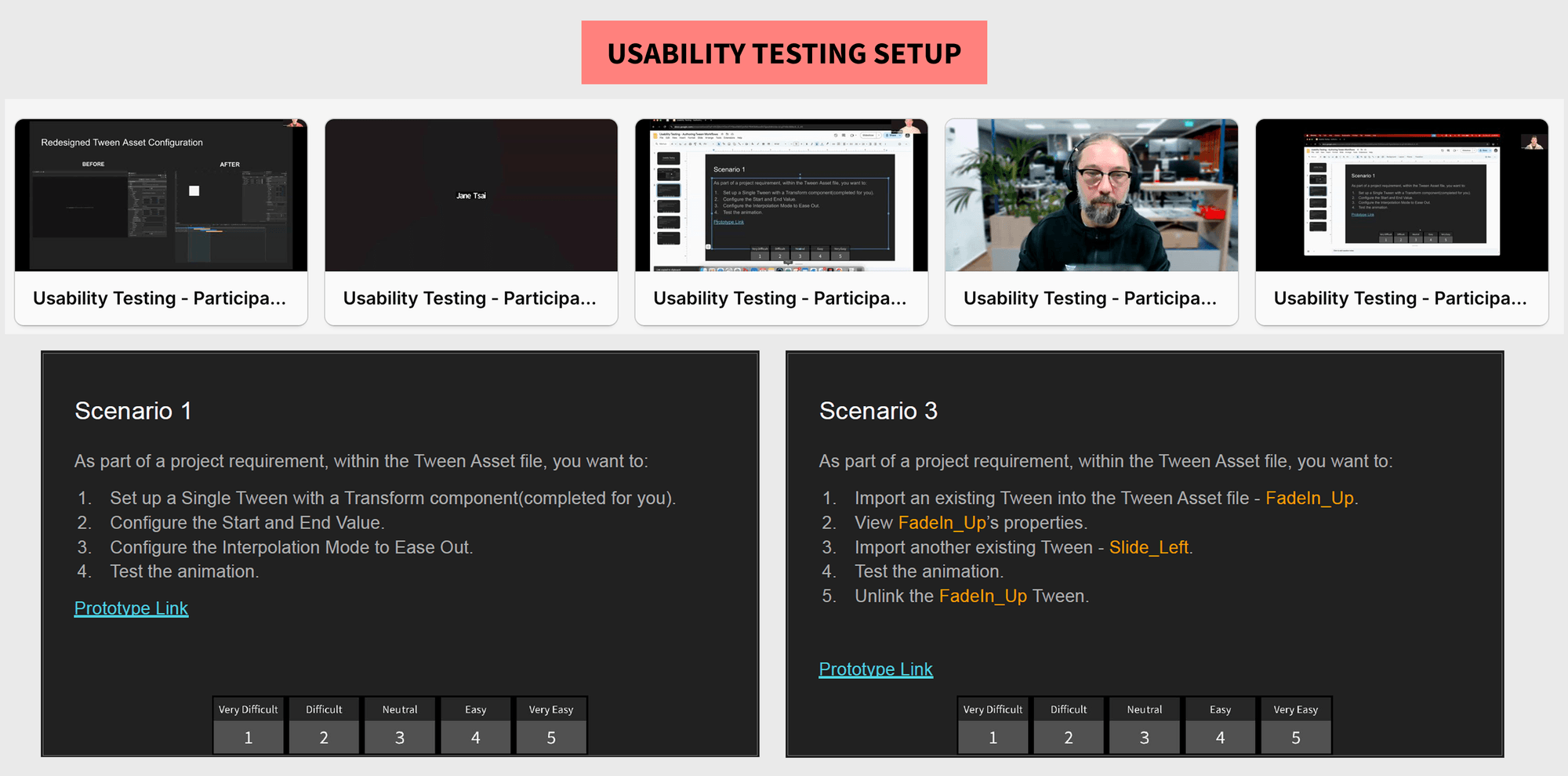 Usability testing session 1