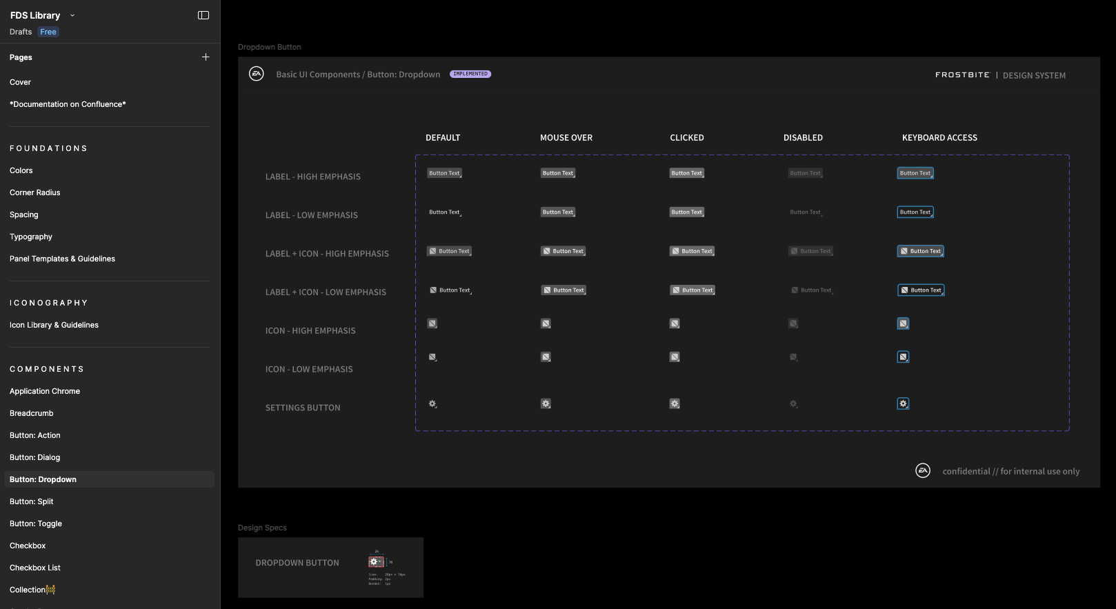 Frostbite Design System - component library overview