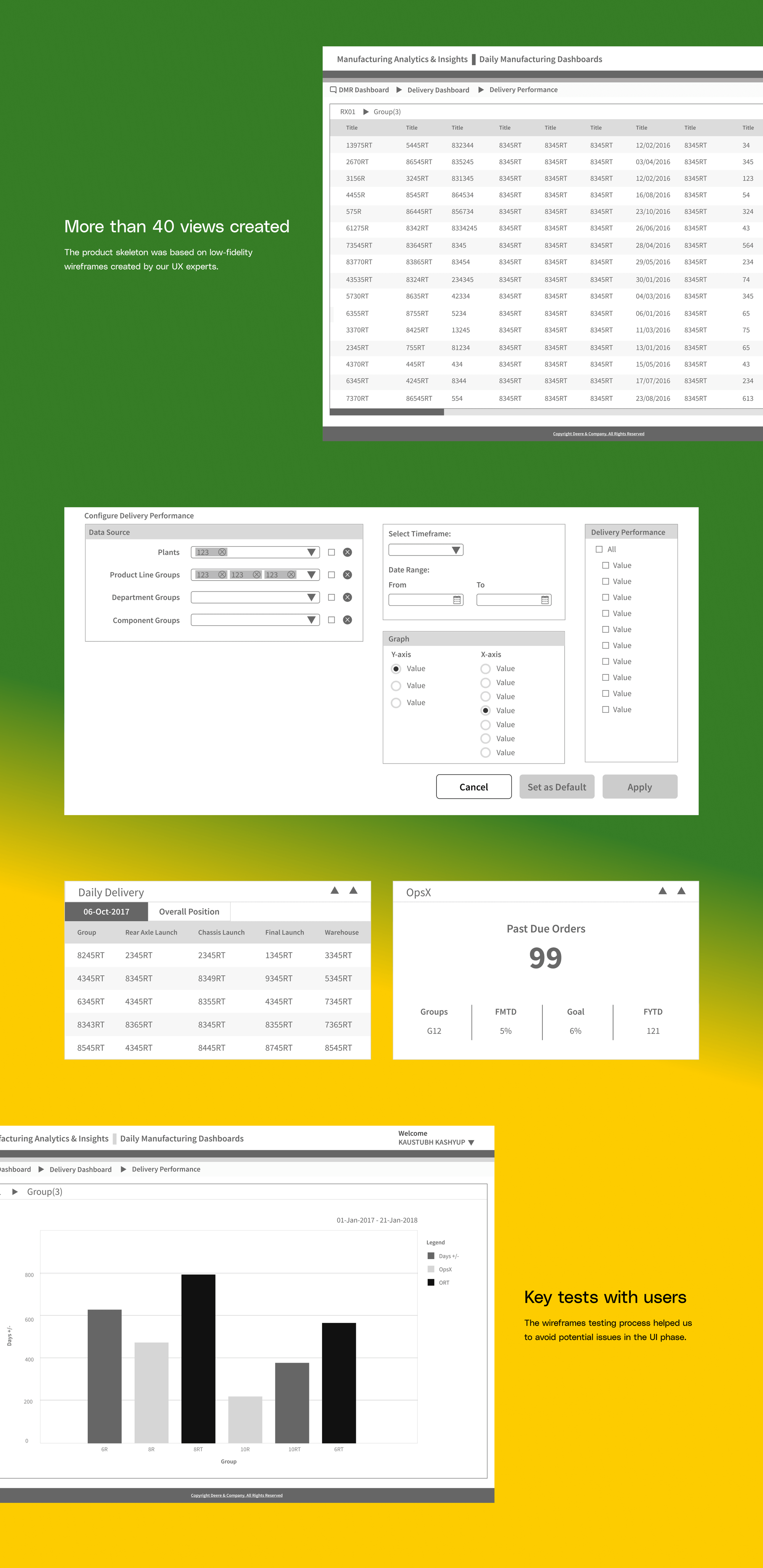 Hi-fidelity wireframes - John Deere MAI